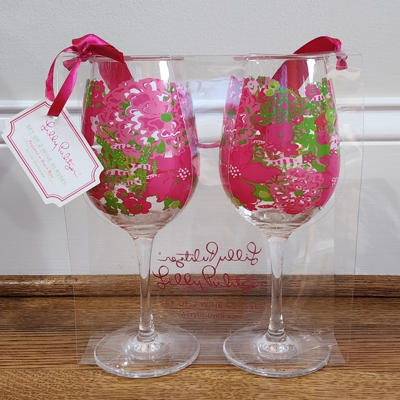 Lilly Pulitzer Wine Glasses